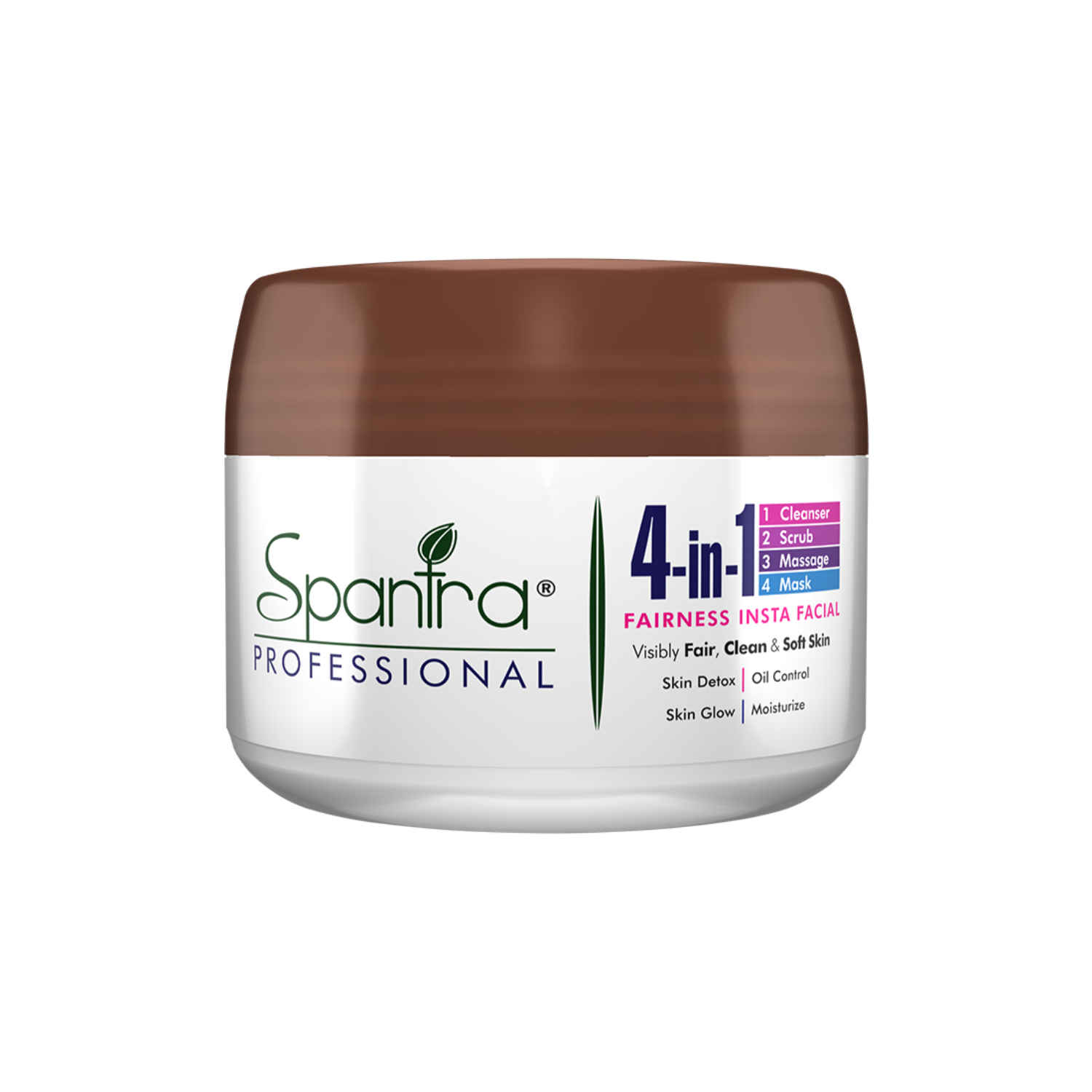 Buy Spantra 4 in 1 Fairness Insta Facial includes Cleanser, Scrub, Massage,and Mask, 500g - Purplle