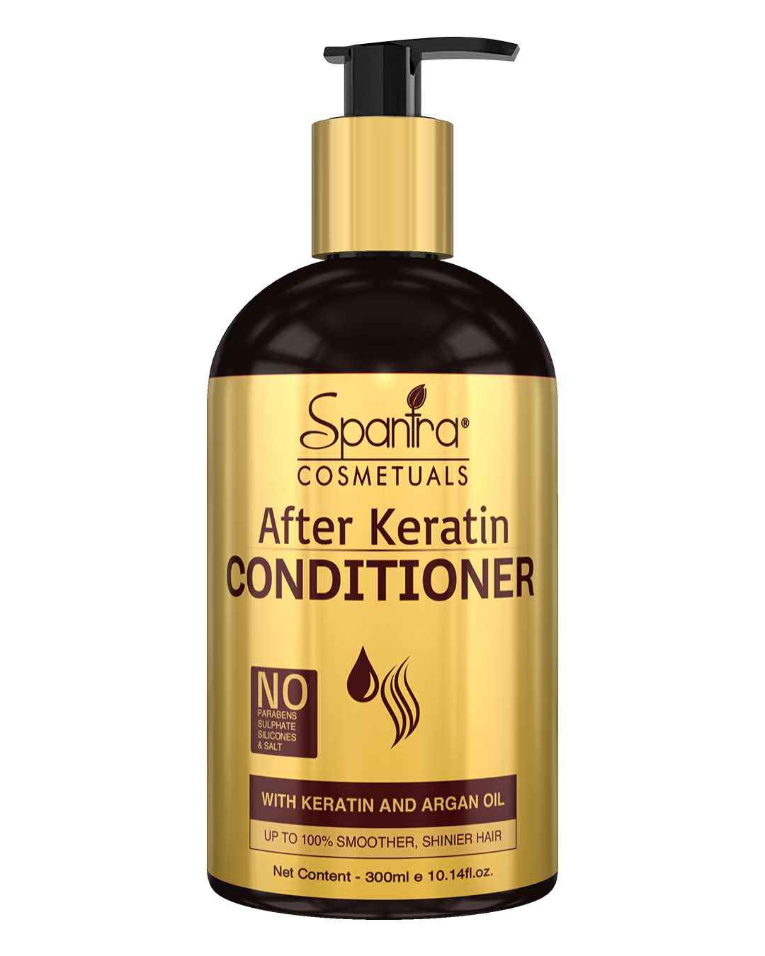 Buy Spantra After Keratin Conditioner for Shinner, Stronger,& Smoother Infused with Keratin and Argan Oil, Intense Repair Conditioner,Reduces Damage Hairfall Control for Men & Women, No Parabens & Sulphte.300ML - Purplle
