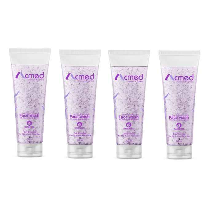 Buy Acmed Pimple Care Face Wash For Acne Prone Skin (200 G) : Pack Of 04 - Purplle