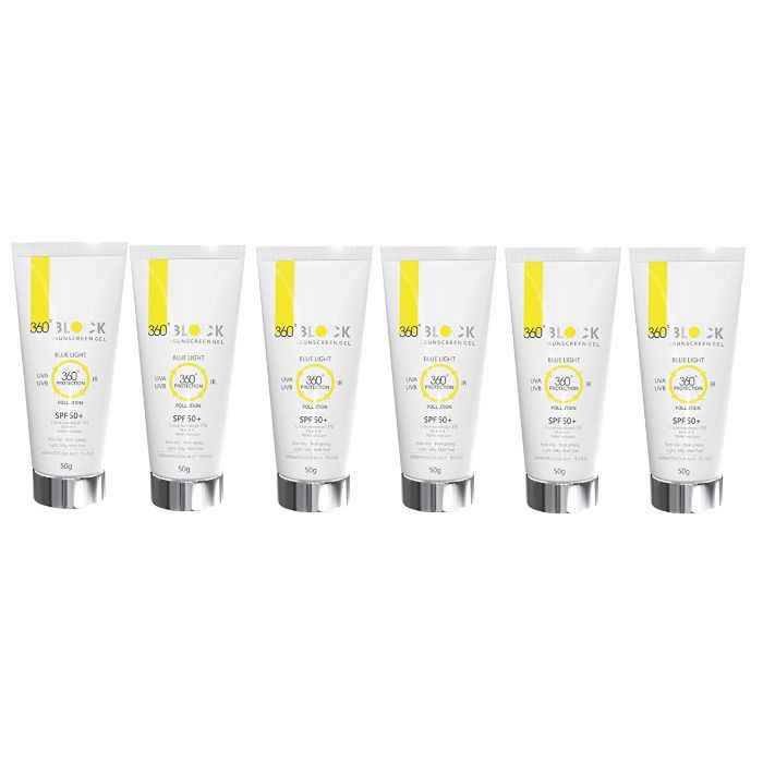 Buy 360 Block Sunscreen Gel Spf 50+ : 50 Gm : Pack Of 6 - Purplle