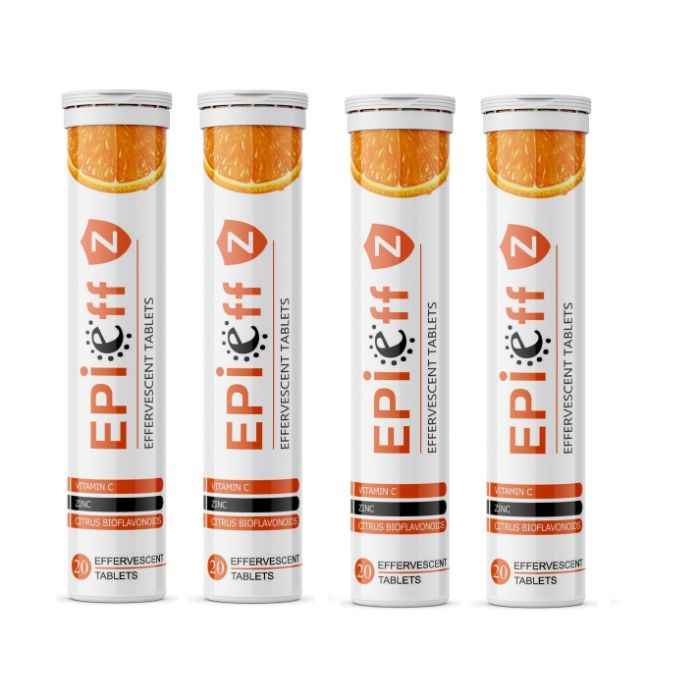 Buy Epieff Z - Epieff-Z Vitamin-C, Zinc And Citrus Bioflavonoids - Immunity Booster Supplements : 20 Effervescent Tablets : Pack Of 04 - Purplle