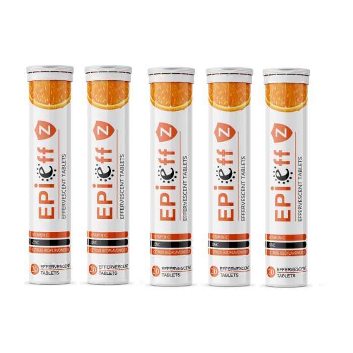 Buy Epieff Z - Epieff-Z Vitamin-C, Zinc And Citrus Bioflavonoids - Immunity Booster Supplements : 20 Effervescent Tablets : Pack Of 05 - Purplle