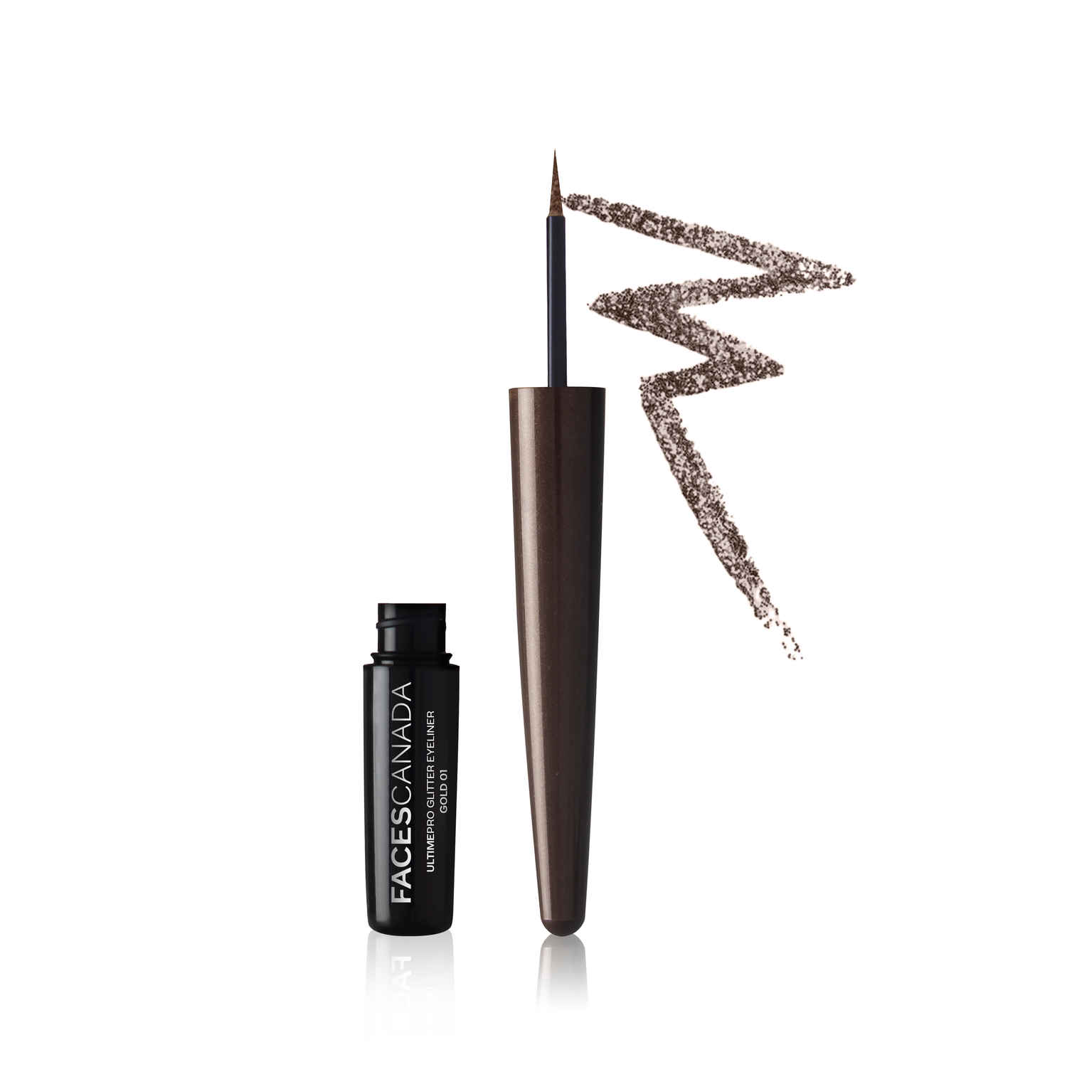 Buy FACES CANADA Ultime Pro Glitter Eyeliner - Copper 02, 1.7 ml | Shimmery Finish | Long-Lasting | Intense Pigment | Excellent Color Payoff | Smooth Application - Purplle