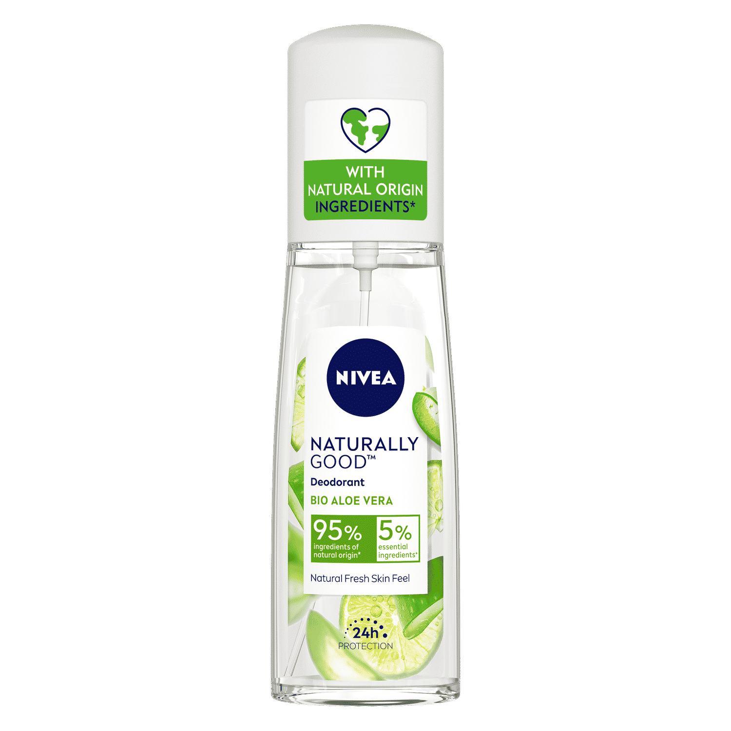 Buy NIVEA Naturally Good Deodorant, Bio Aloe Vera with Natural Fresh Skin Feel, Vegan Formula, 24h Odour Protection, 95% Natural Origin Ingredients, (75 ml) - Purplle