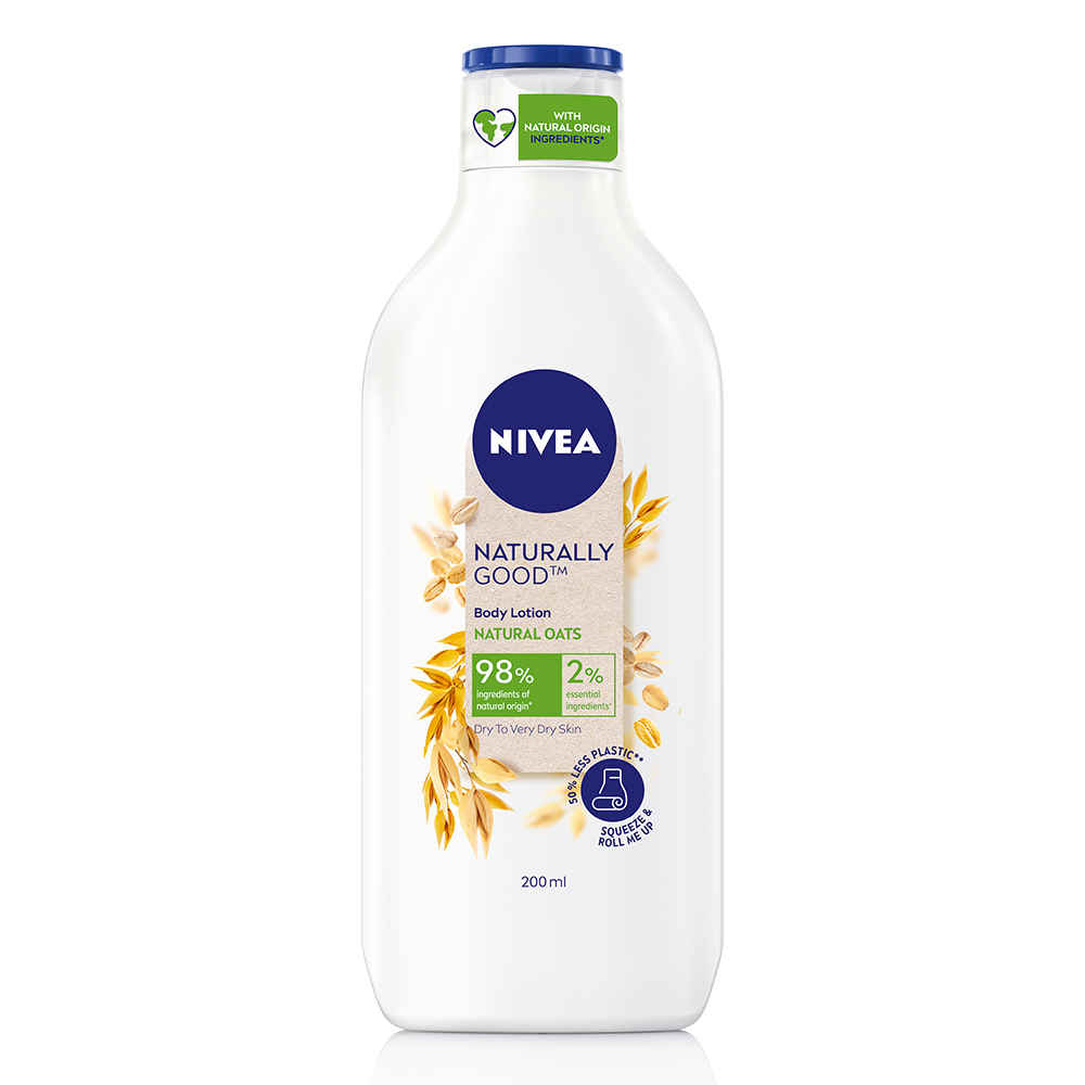 Buy NIVEA Naturally Good, Natural Oats Body Lotion, For Dry to Very Dry Skin, No Parabens, 98% Natural Origin Ingredients, (200 ml) - Purplle
