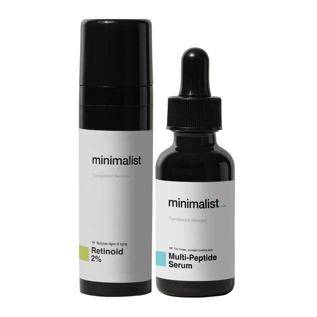 Buy Minimalist Anti Aging Night Cream + Serum Duo For All Signs Of Aging - Purplle