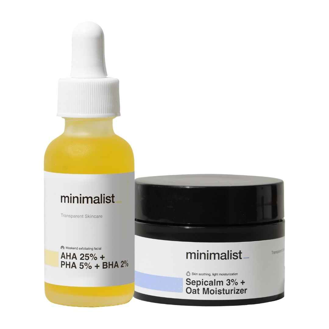 Buy Minimalist Weekend At Home Facial Exfoliation Kit For Smooth & Glowing Skin Combo of 2 - Purplle