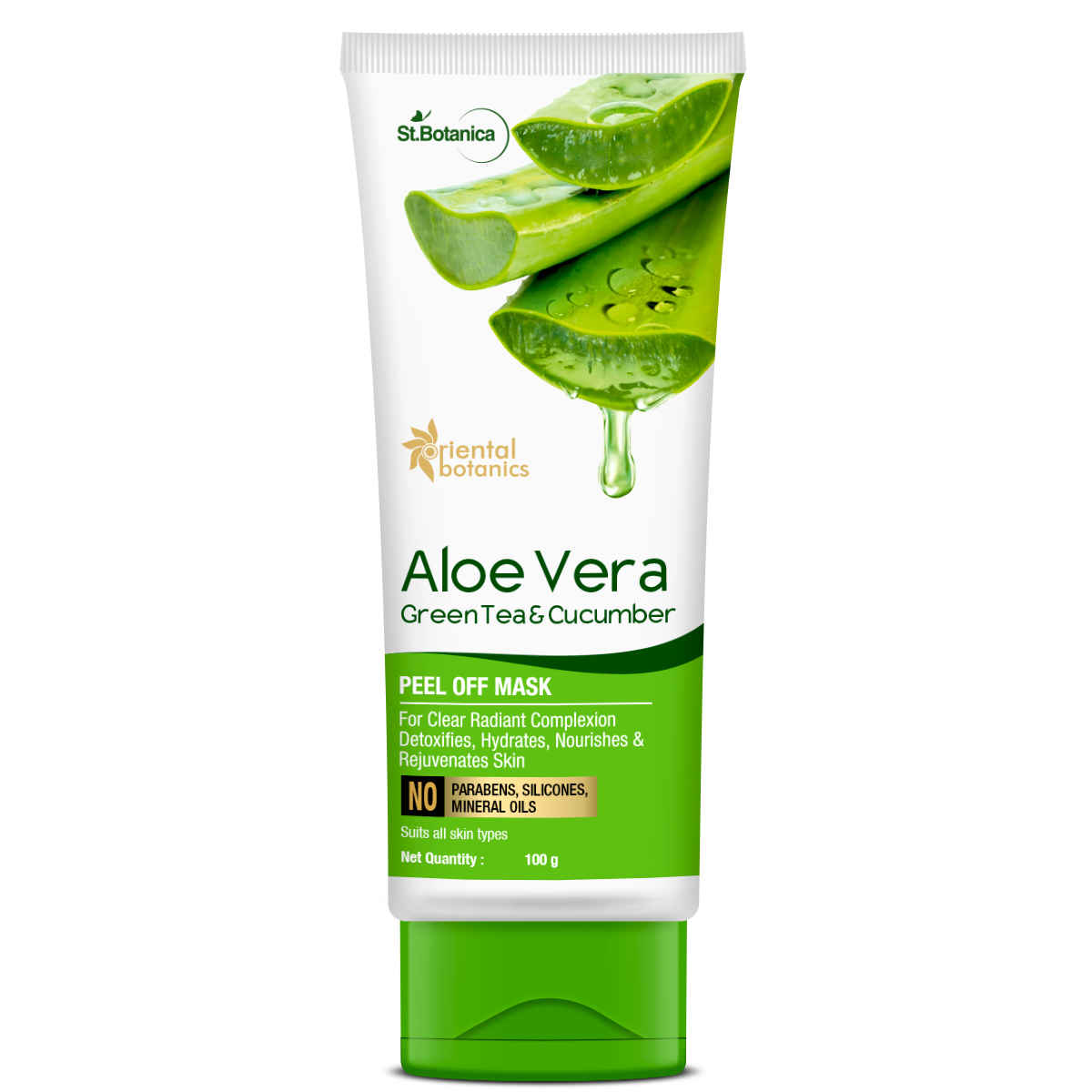 Buy Oriental Botanics Aloe Vera, Green Tea & Cucumber Peel Off Mask (100 ml) - Purplle