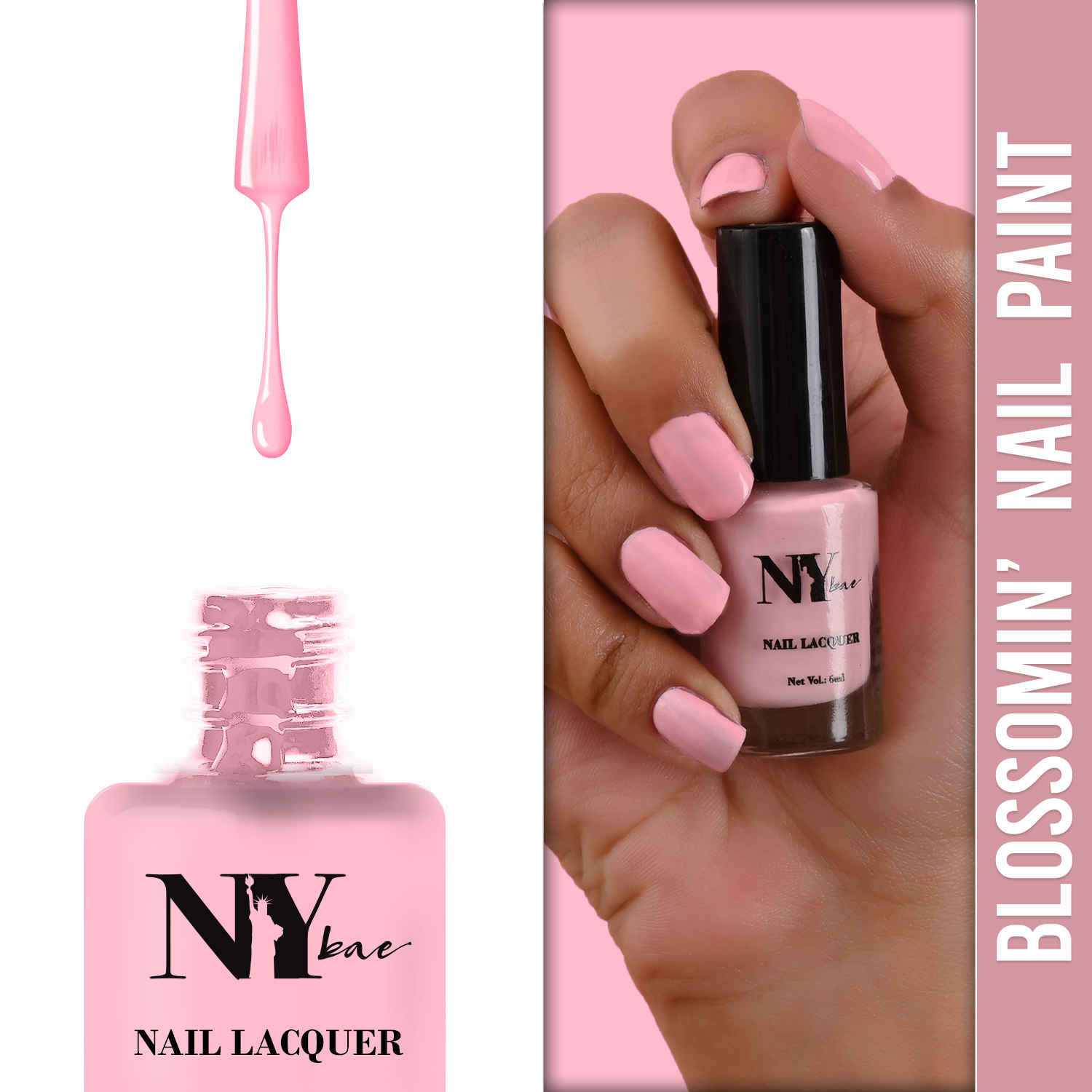 Buy NY Bae Blossomin' Nail Lacquer - Lavender You 8 (6 ml) | Lavender | Glossy Finish | Rich Pigment | Chip-proof | Long lasting | Cruelty Free - Purplle