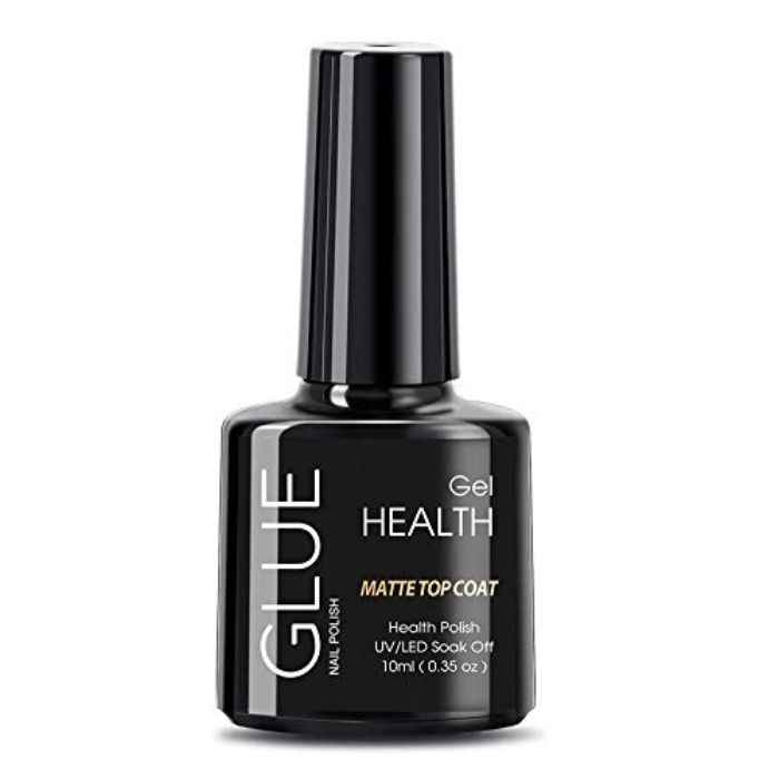 Buy GLUE 10ml Matte Top Coat foundation gel Polish UV LED Nail Polish Semi Varnish Permanent Gel (GL-10ml-Matte) - Purplle