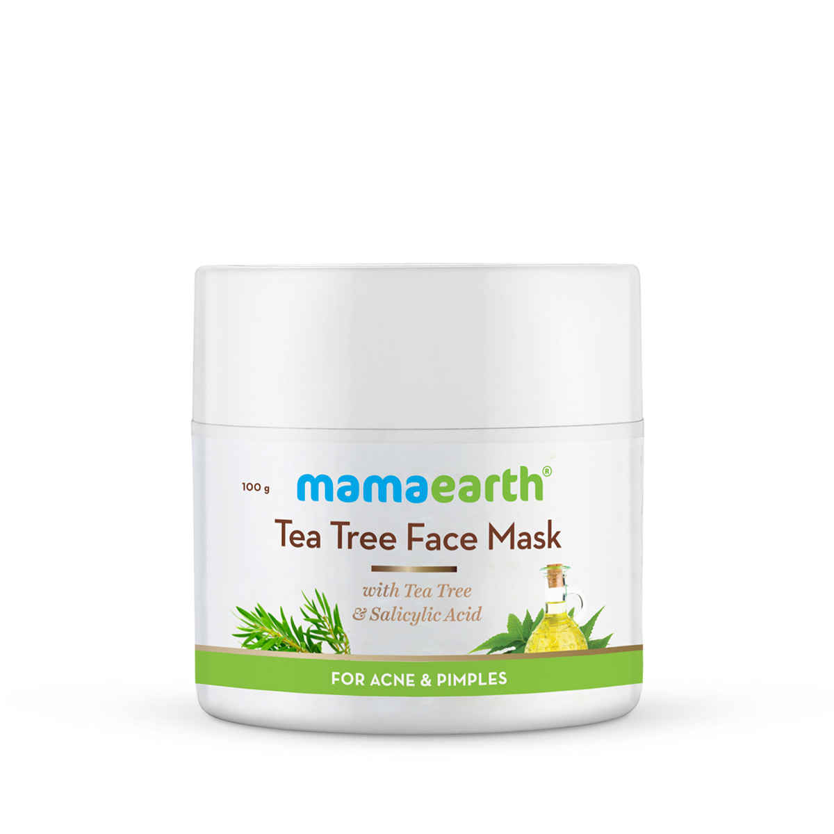 Buy Mamaearth Tea Tree Face Mask for Acne, with Tea Tree & Salicylic Acid for Acne & Pimples (100 g) - Purplle