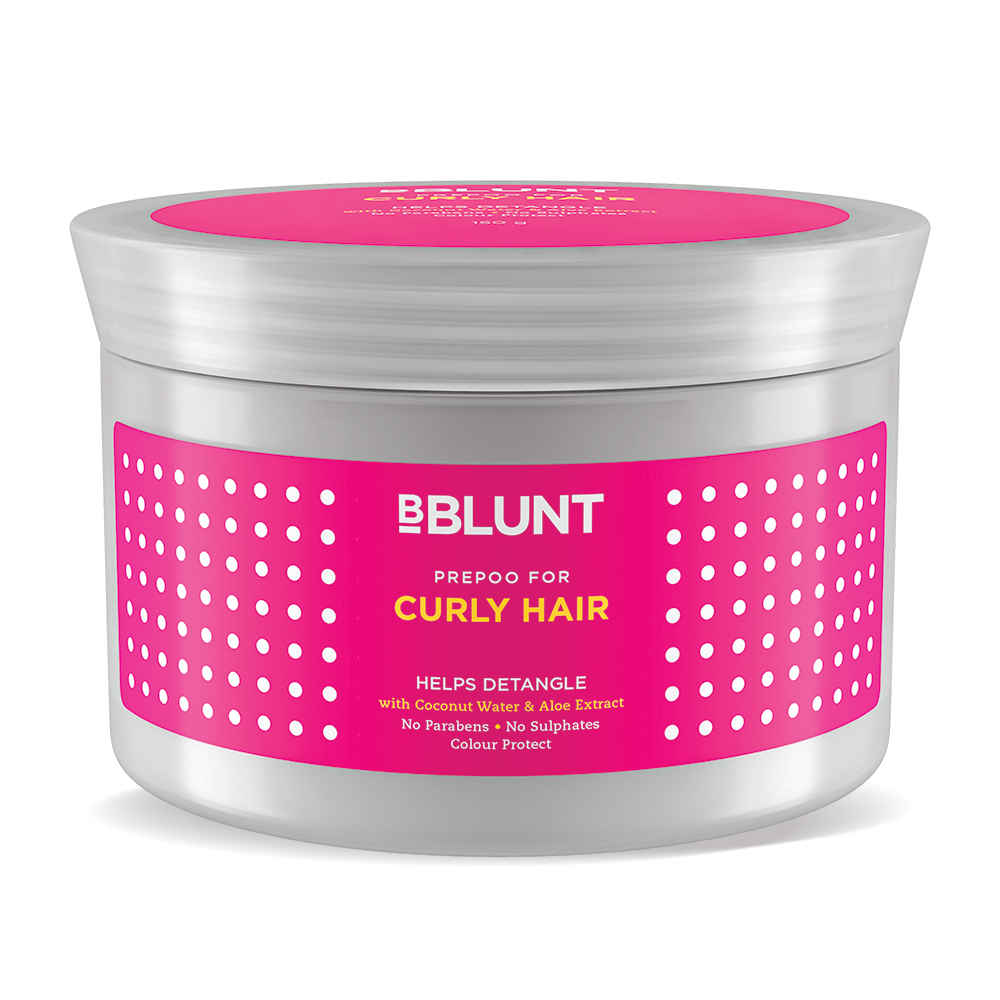 Buy BBLUNT Curly Hair Prepoo for curly hair, with Coconut Water & Aloe Vera Extract. No Parabens, Sulphates. 150gm - Purplle