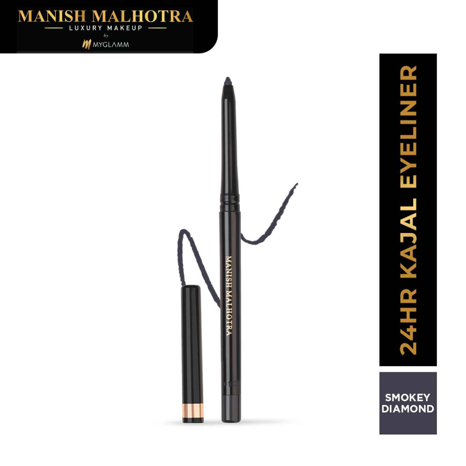 Buy Manish Malhotra Beauty By MyGlamm 24H Kajal Eyeliner-Smokey Diamond-0.35gm - Purplle