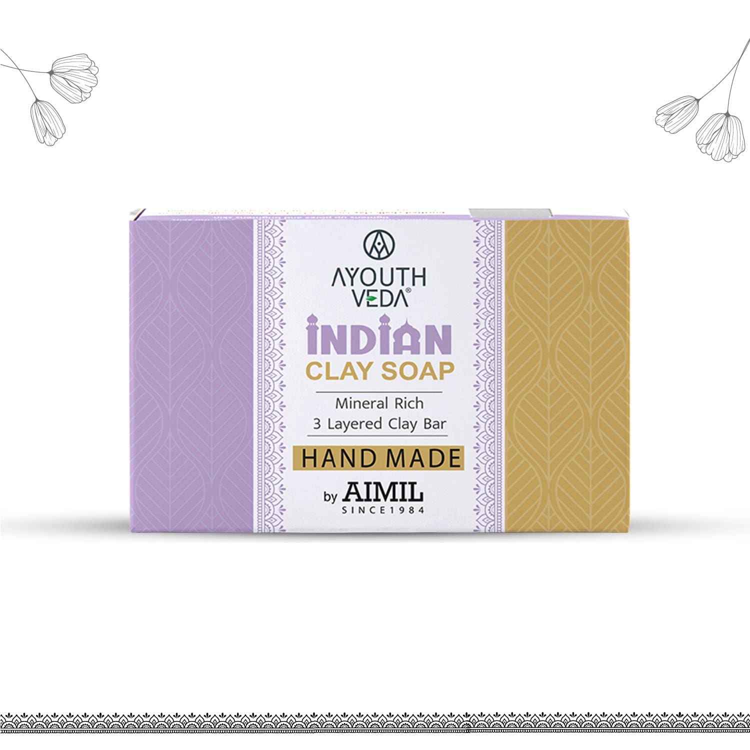 Buy Ayouthveda Handmade Indian Clay Soap 100 g - Purplle