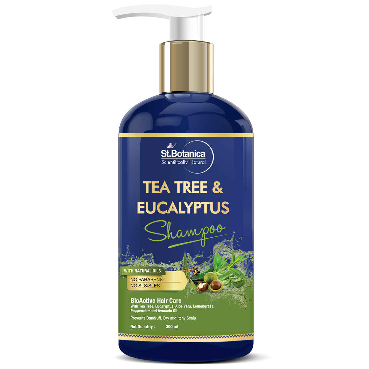 Buy St.Botanica Eucalyptus & Tea-Tree Invigorating Shampoo (300 ml) - Purplle