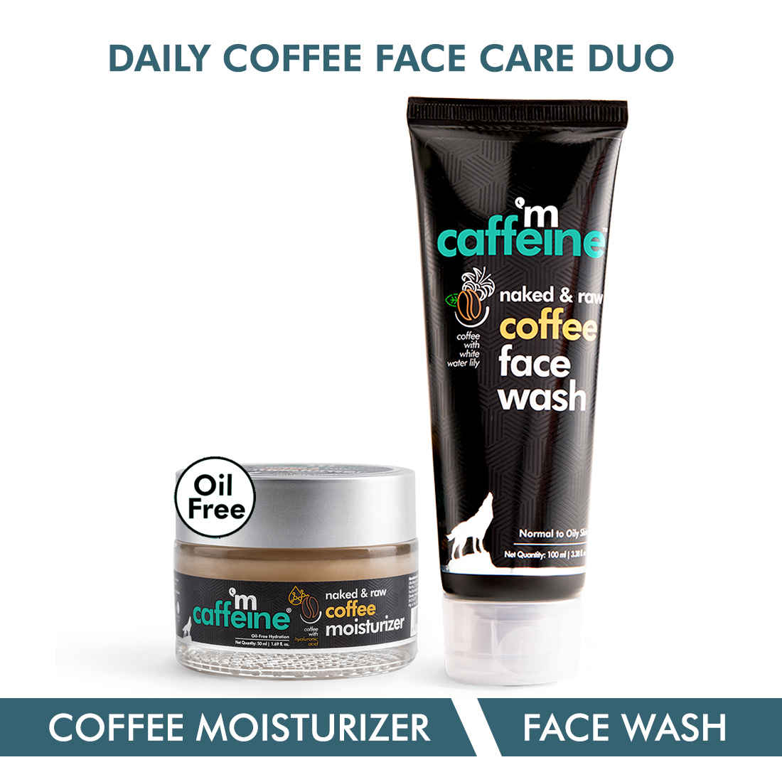 Buy mCaffeine Daily Coffee Face Care Duo - Face Wash & Moisturizer with Hyaluronic Acid & Pro-Vitamin B5 | For Oil-Free Hydration & Deep Cleansing | For Men & Women 150 ml - Purplle