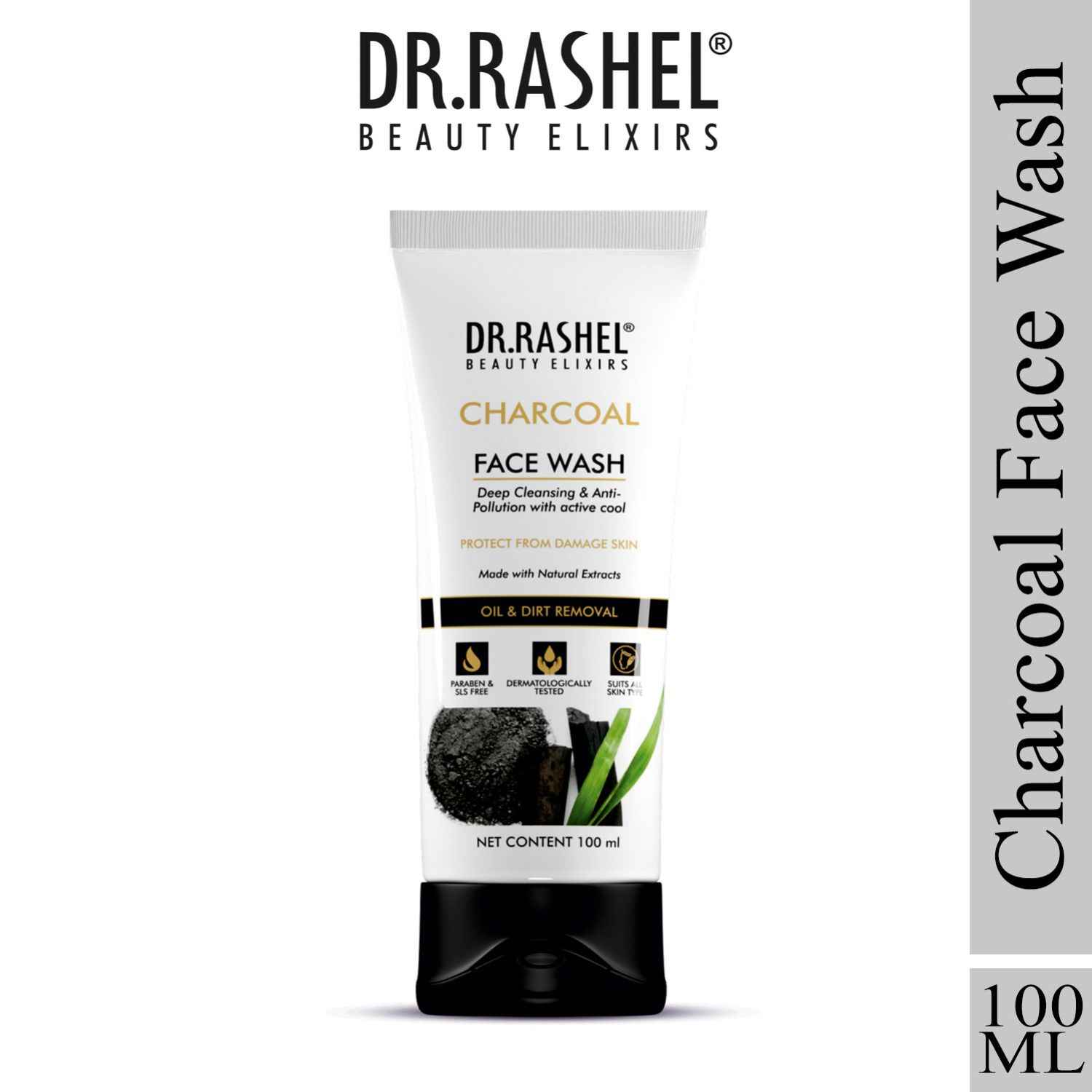 Buy Dr.Rashel Charcoal Face Wash (100ml) - Purplle
