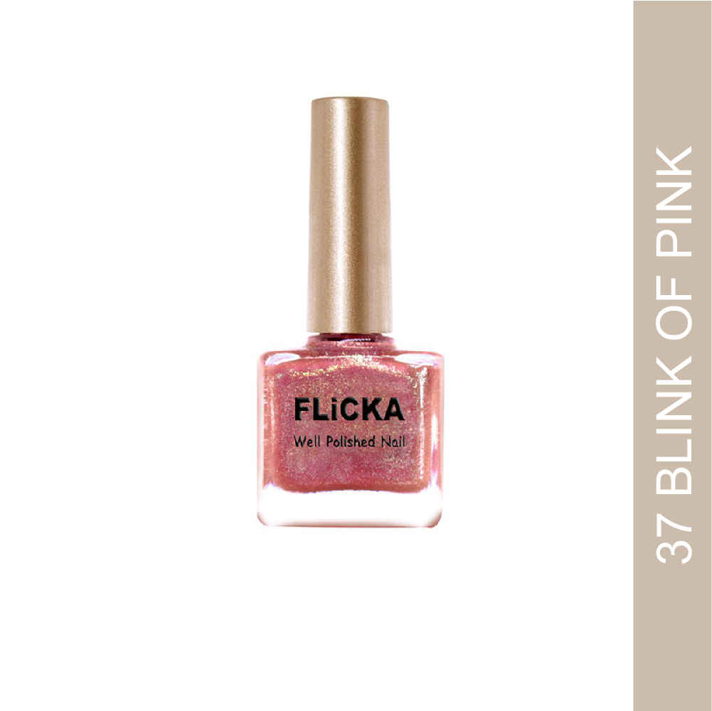 Flicka Well Polished Nail Polish- 37 Blink Of Pink (9.5Ml)