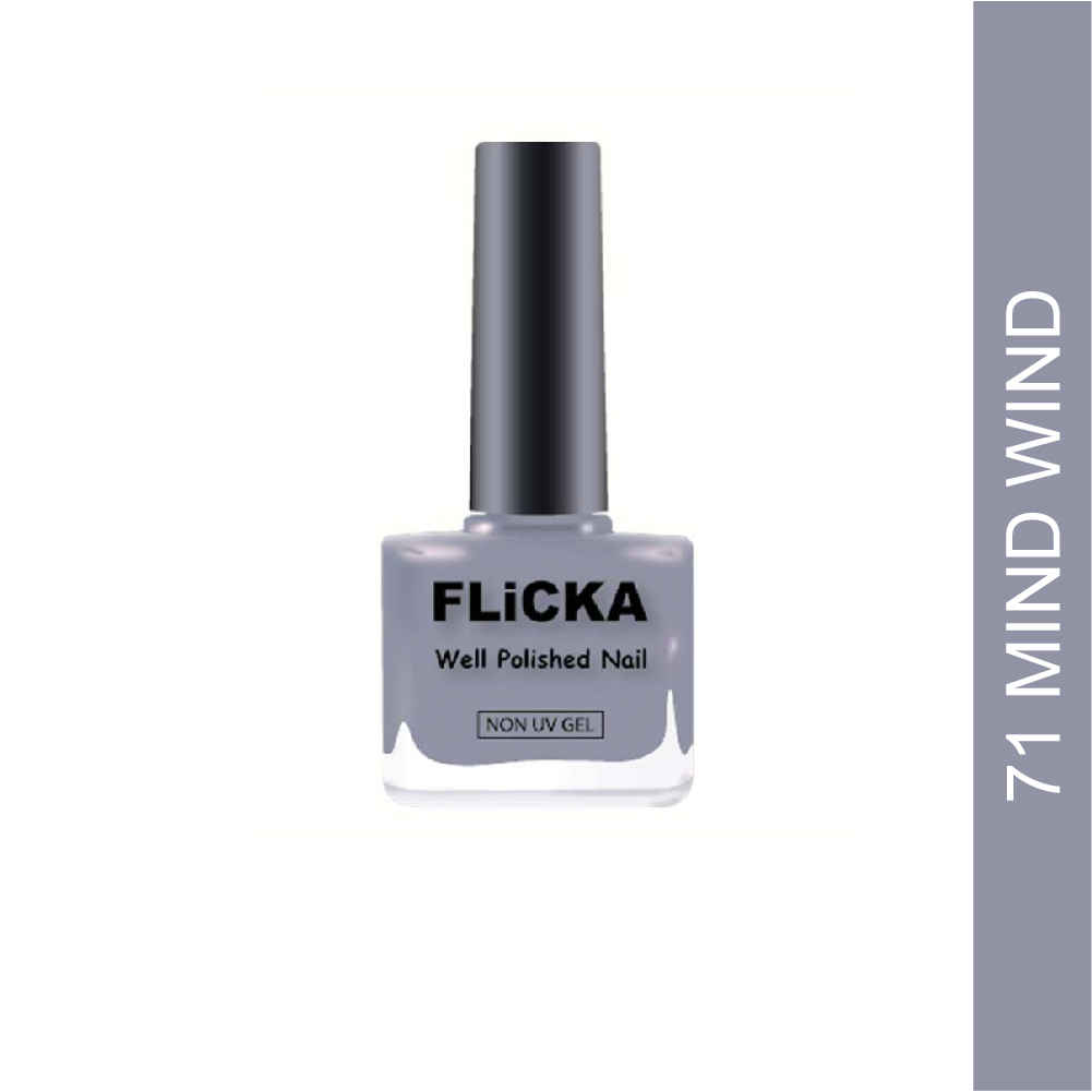 Flicka Well Polished Nail Polish- 71 Mild Wind (9.5Ml)