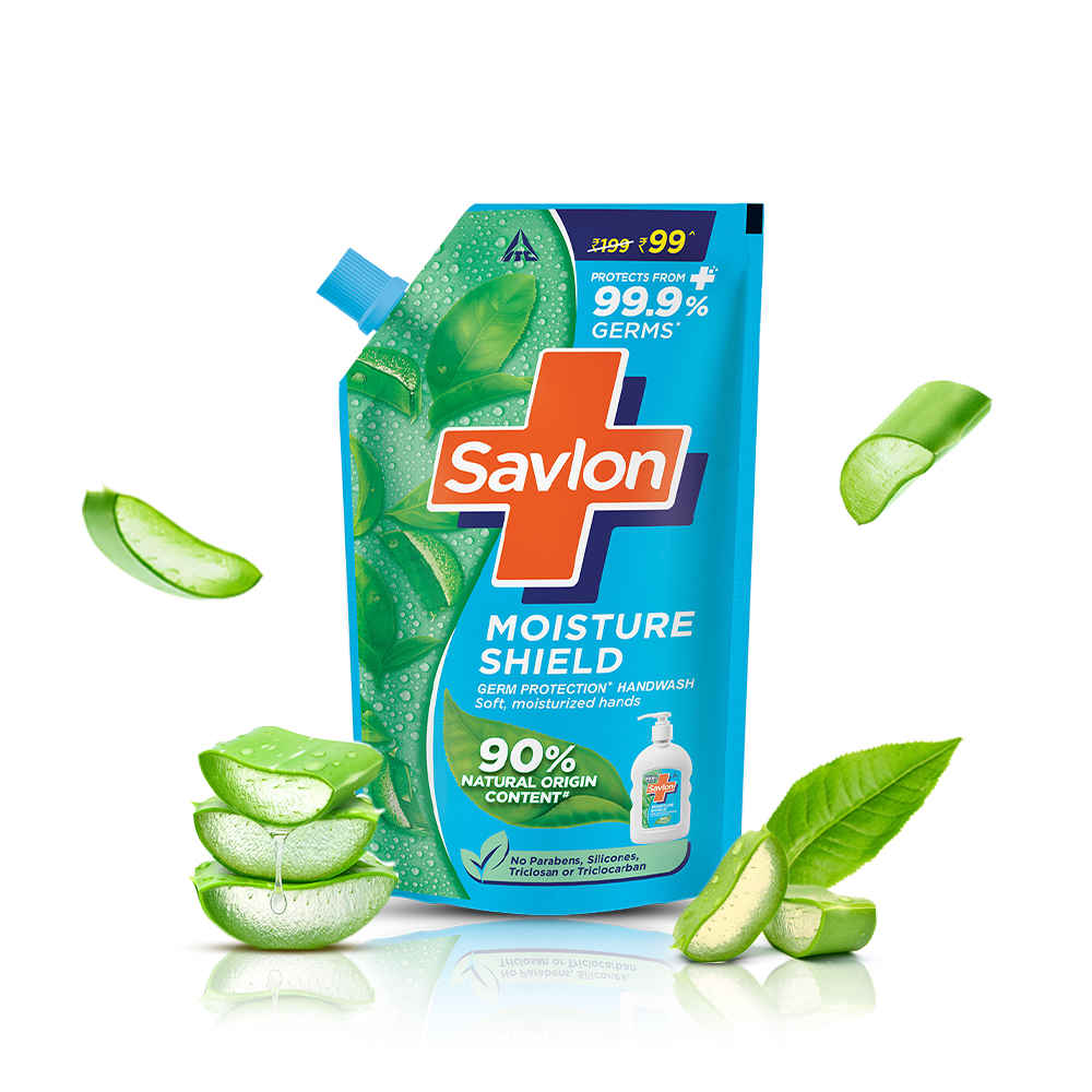 Buy Savlon Moisture Shield Germ Protection Liquid Foaming Handwash Refill Pouch, 675 ml, Hand Wash for Soft Moisturized Hands, Soothes and Hydrates Skin - Purplle