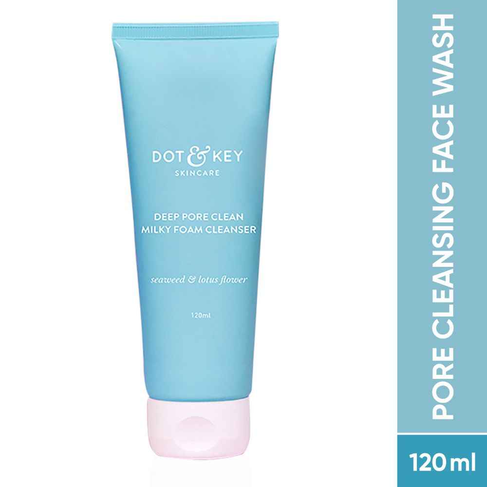 Buy Dot & Key Deep Pore Clean Milky Foam Cleanser (120 ml) - Purplle