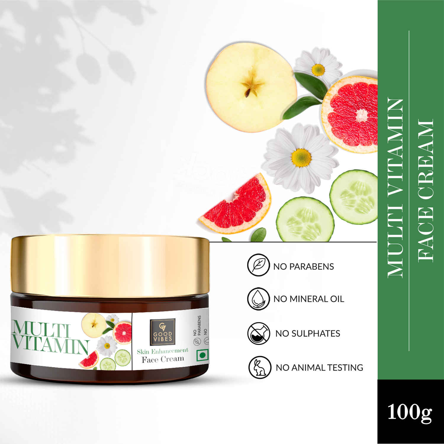Buy Good Vibes Skin Enhancement Face Cream - Multi Vitamin (100 g) - Purplle