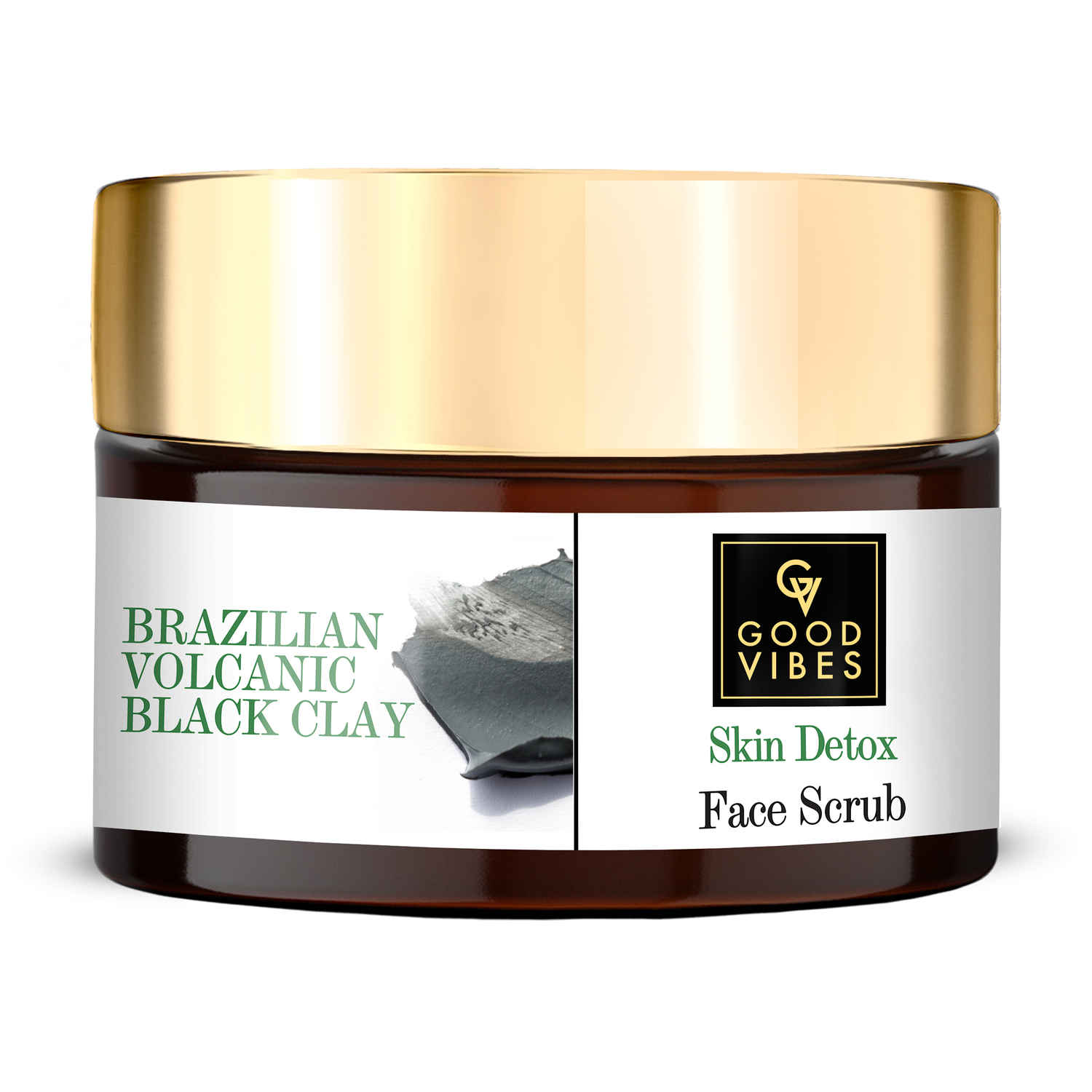 Buy Good Vibes Brazilian Volcanic Black Clay Skin Detox Face Scrub (50 g) - Purplle