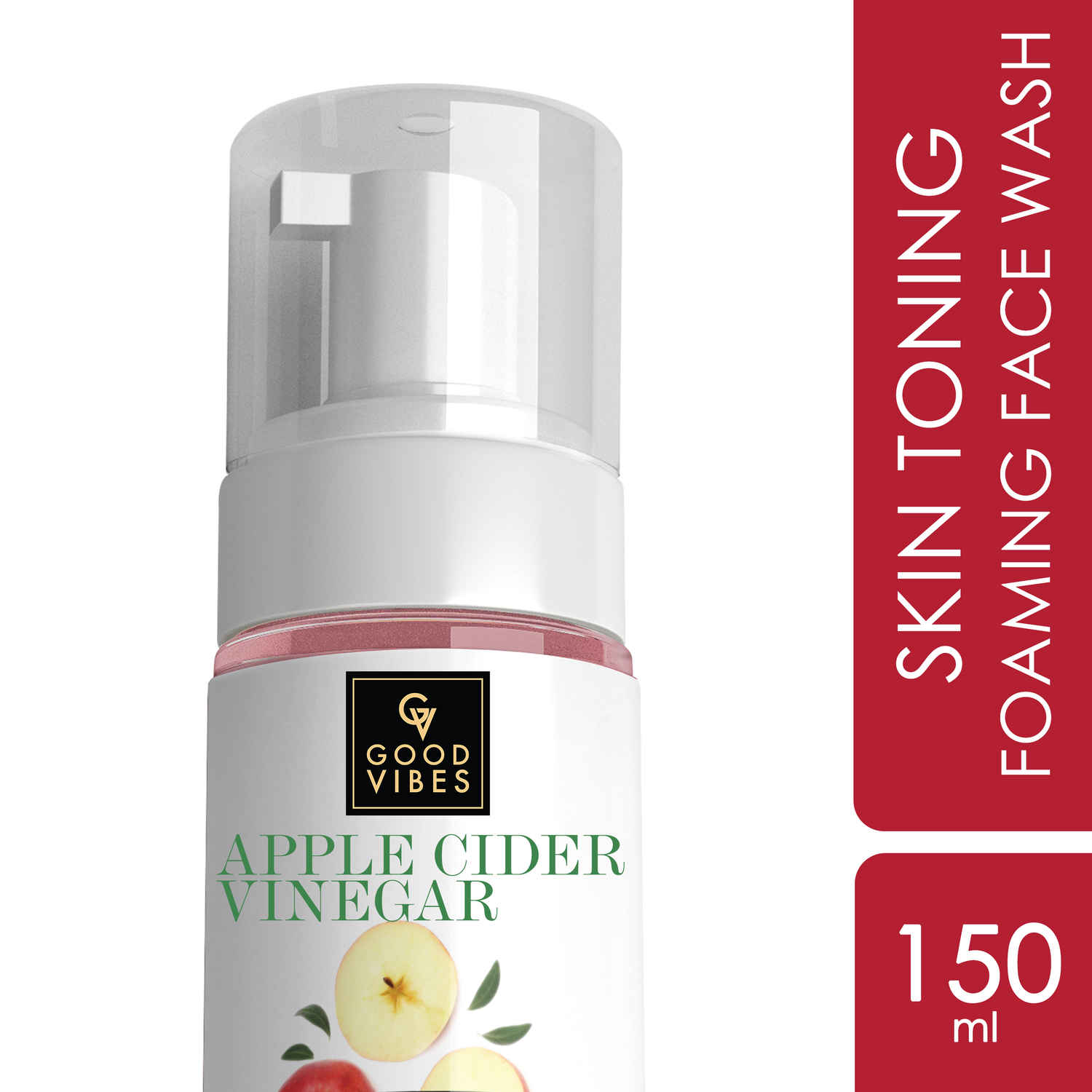 Buy Good Vibes Skin Toning Foaming Face Wash - Apple Cider Vinegar (150ml) - Purplle