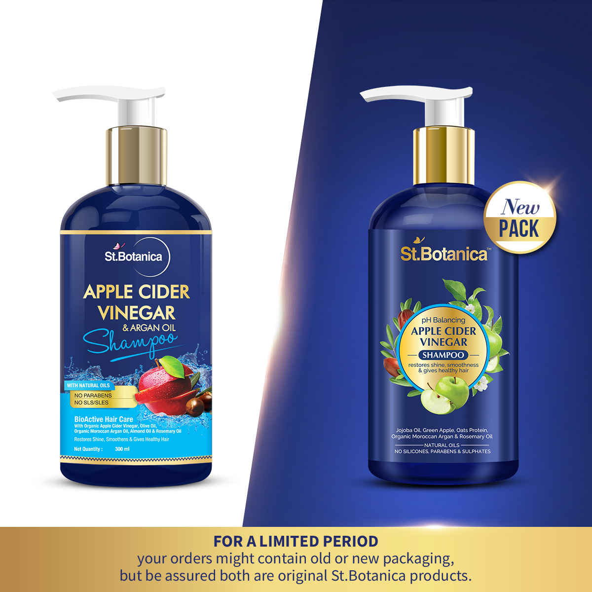 Buy St.Botanica Apple Cider Vinegar & Argan Shampoo (300 ml) - Purplle