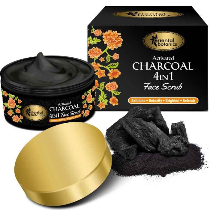 Buy Oriental Botanics Activated Charcoal 4 IN 1 Face Scrub (100 g) - Purplle