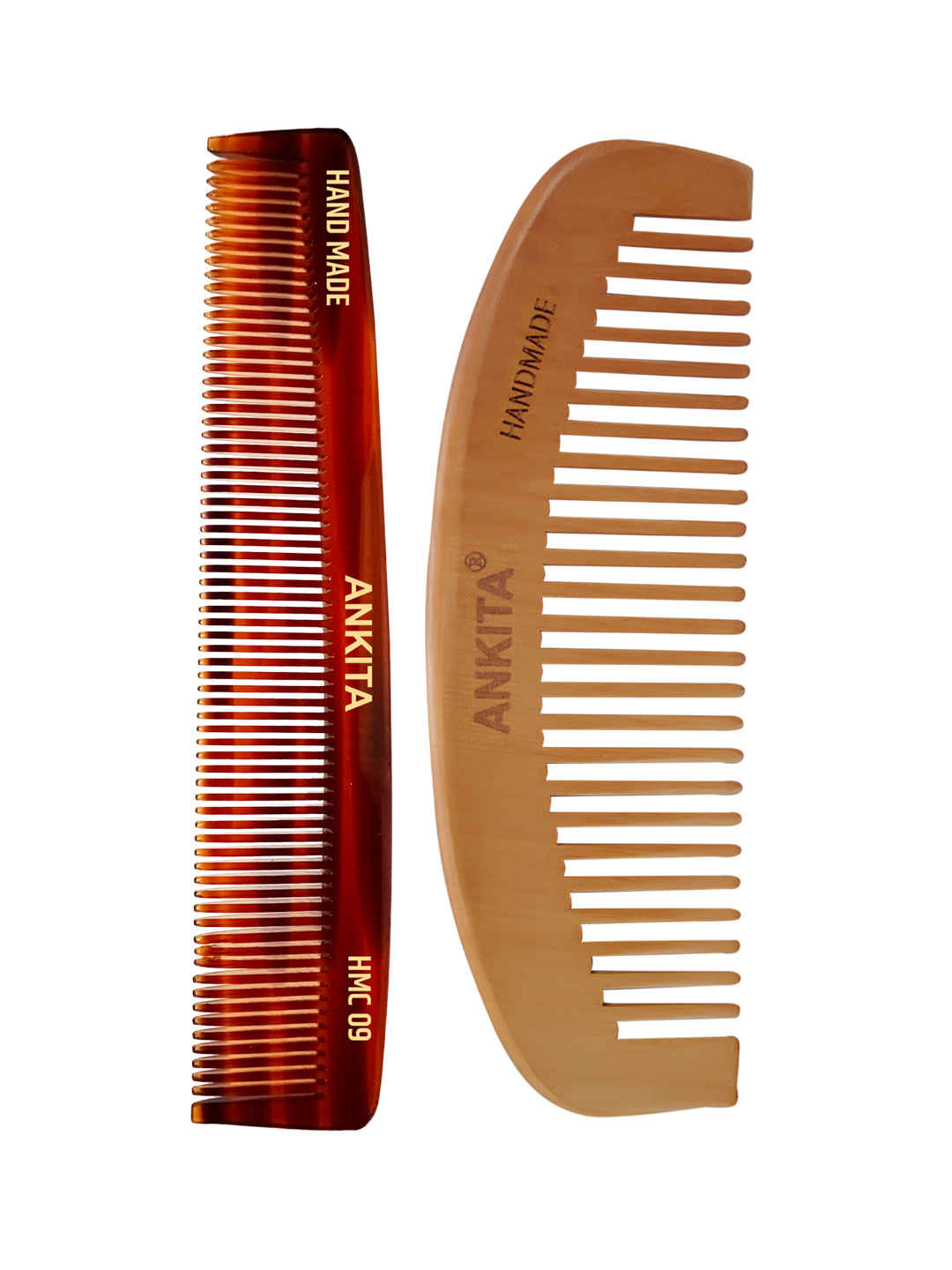Buy ANKITA Combo of Premium Quality Hand Made Comb & Wooden Hair Comb(W14+HMC09) - Purplle