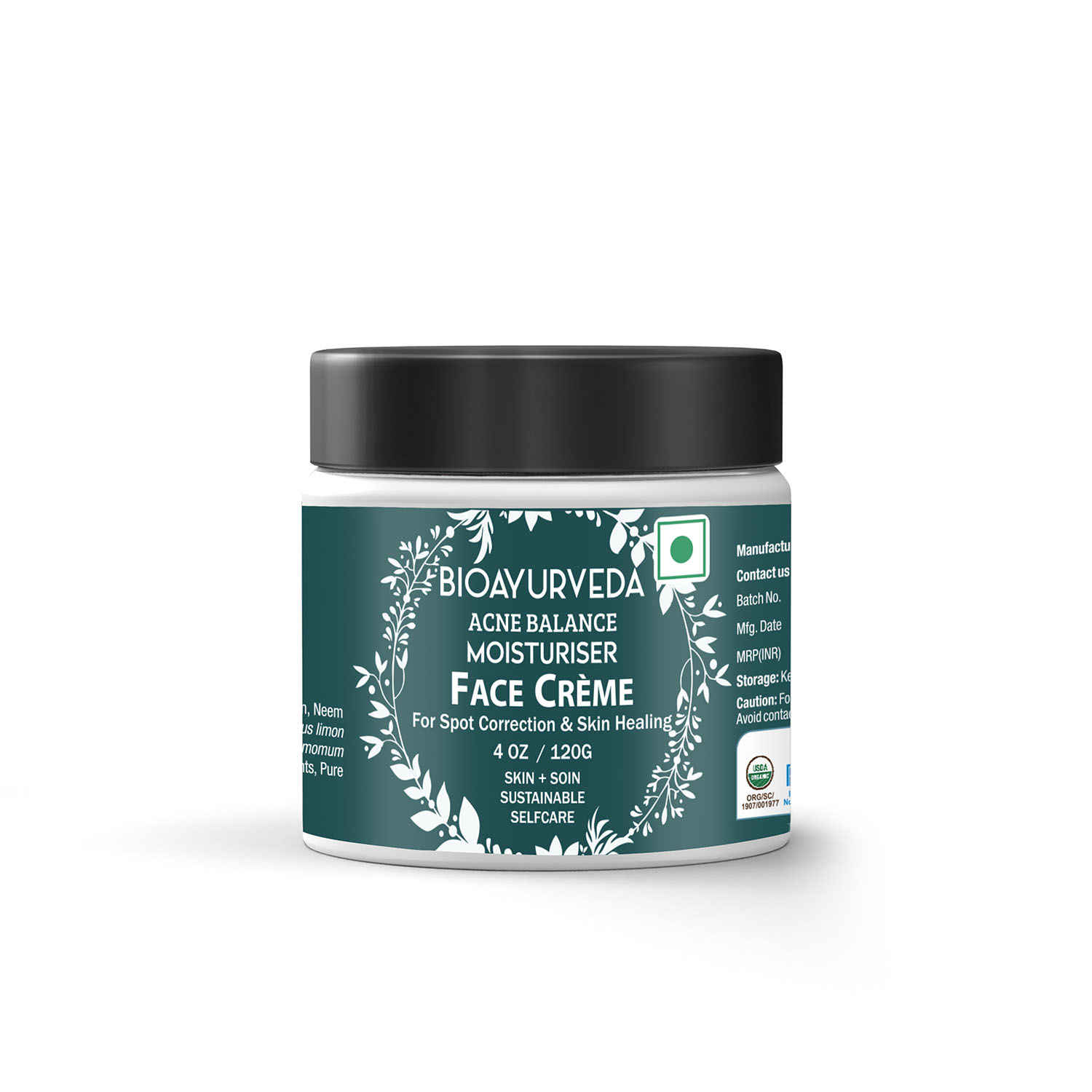 Buy BIOAYURVEDA Acne Balance Moisturizer Face Cream 120 gm - Purplle