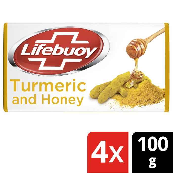 Buy Lifebuoy Turmeric & Honey 100% Skin Protection Soap, 100 g (Pack of 4) - Purplle