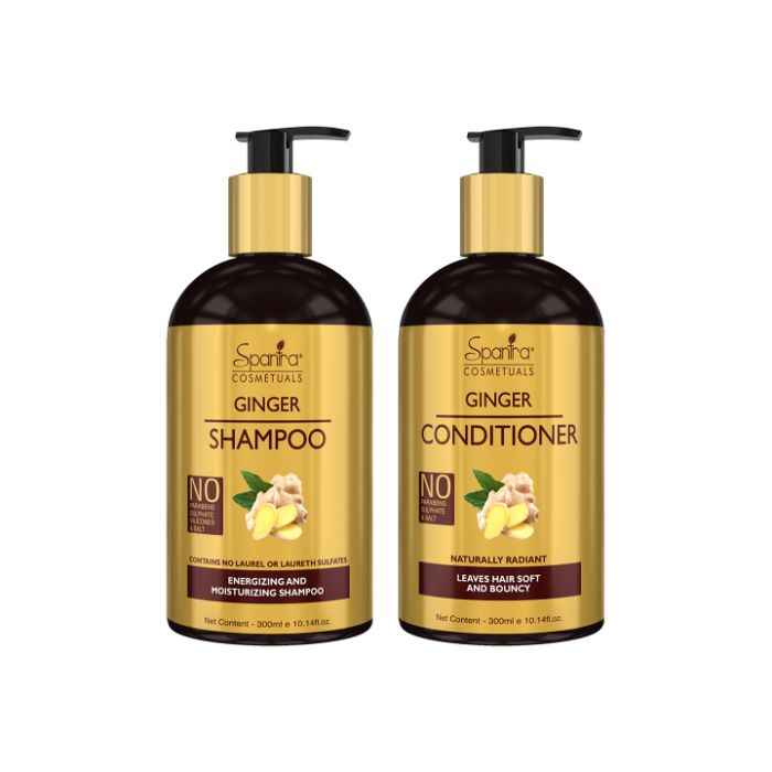 Buy Spantra Ginger Shampoo & Conditioner, 300ml Each (combo of 2) - Purplle