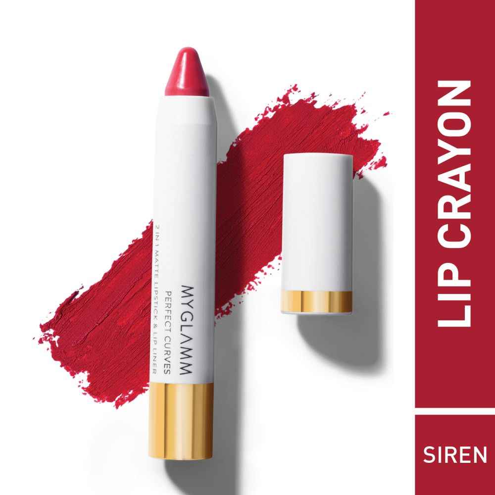 Buy MyGlamm Perfect Curves Matte Lip Crayon-Siren-3.7 gm - Purplle