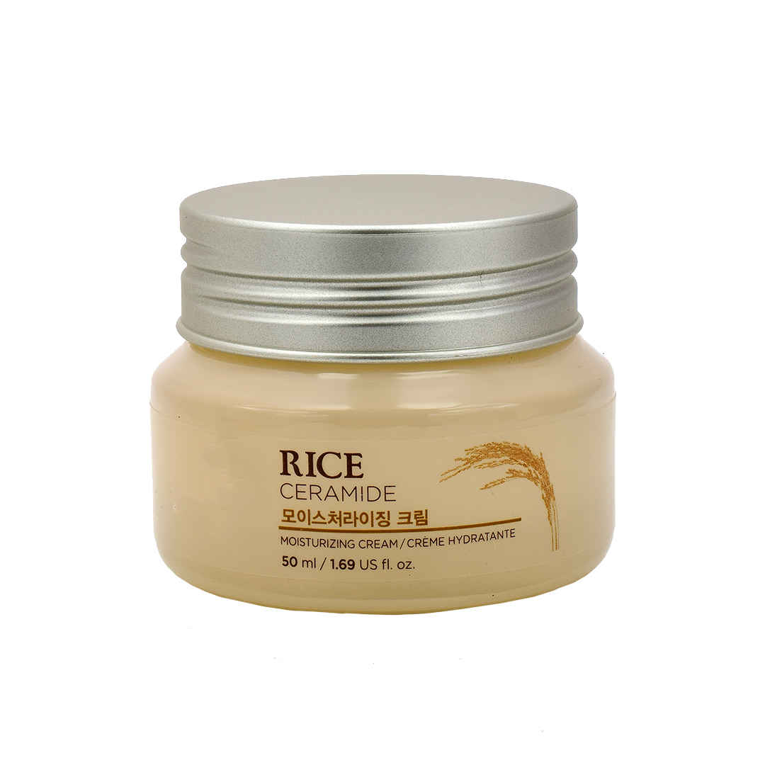 Buy The Face Shop Rice & Ceramide Moisturizing Cream with Rice Extracts for Skin Brightening | Ceramide Moisturizer For Skin Barrier Repair | Paraben & Paraffins Free, Korean skin care products, 50 ml - Purplle