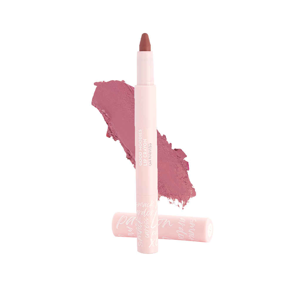 Buy SUGAR Cosmetics - Good Moodies - Lip Crayon - 04 Badass (Peachy Pink Lip Shade) Ultra Matte Finish, Transferproof and Smudgeproof - Lasts Up to 16 hours - Purplle