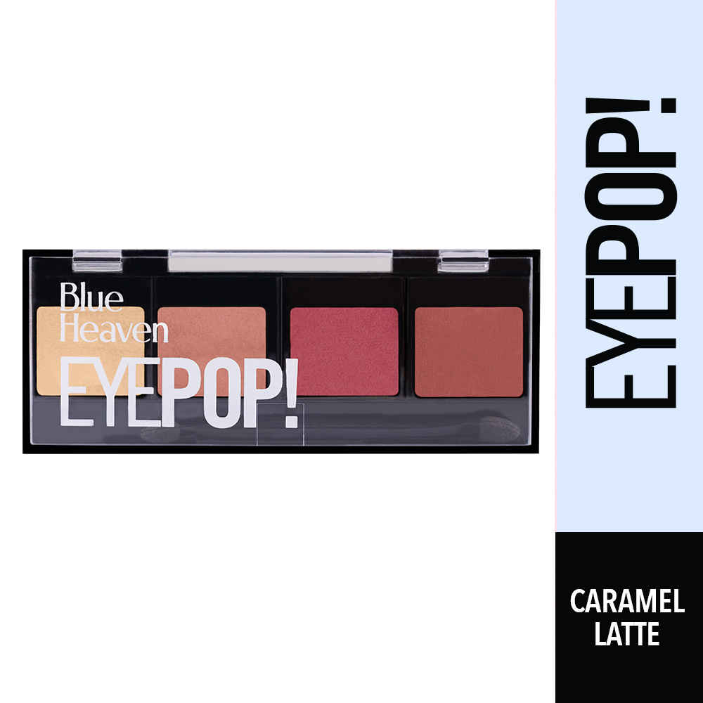 Buy Blue Heaven 4-in-1 Matte & Metallic Eyepop Eyeshadow, Caramel Latte - Purplle