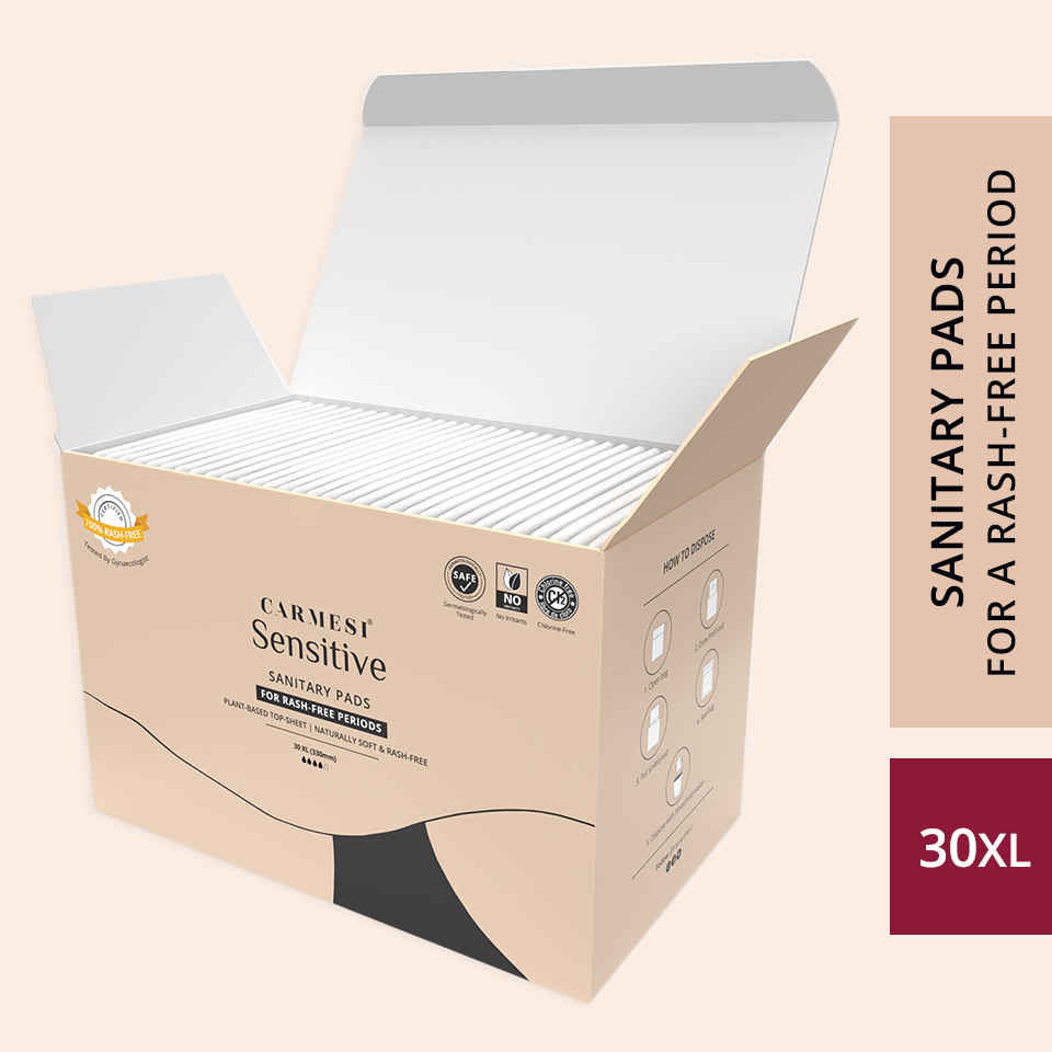 Buy Carmesi Sensitive Pads-Without Disposal Bags (Box of 30 XL) - Purplle