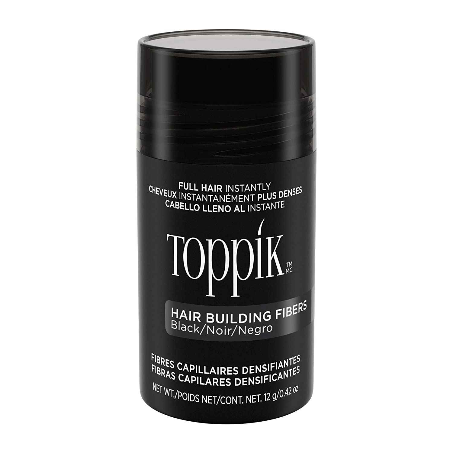 Buy Toppik Hair Building Fibers Black (12 g) - Purplle