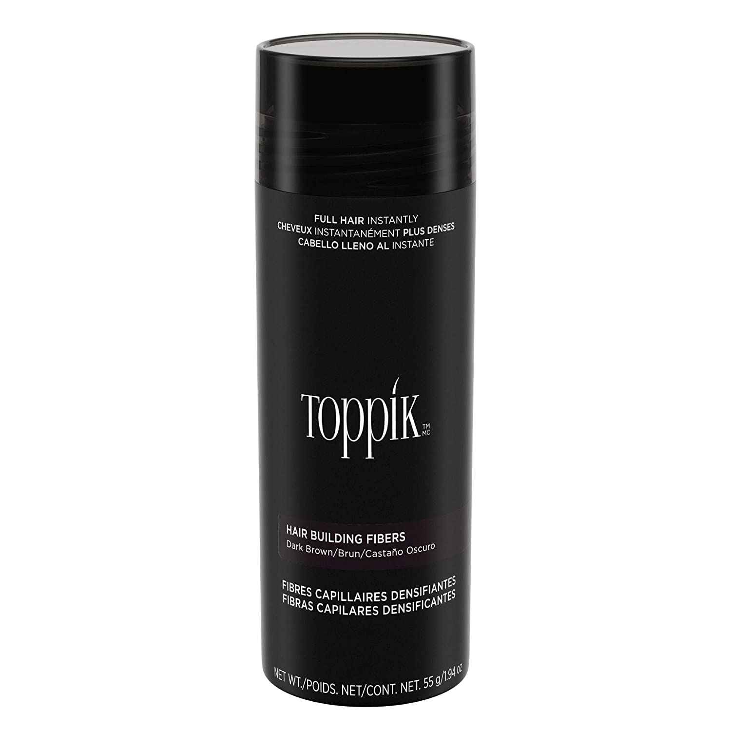 Buy Toppik Hair Building Fibers Dark Brown (55 g) - Purplle