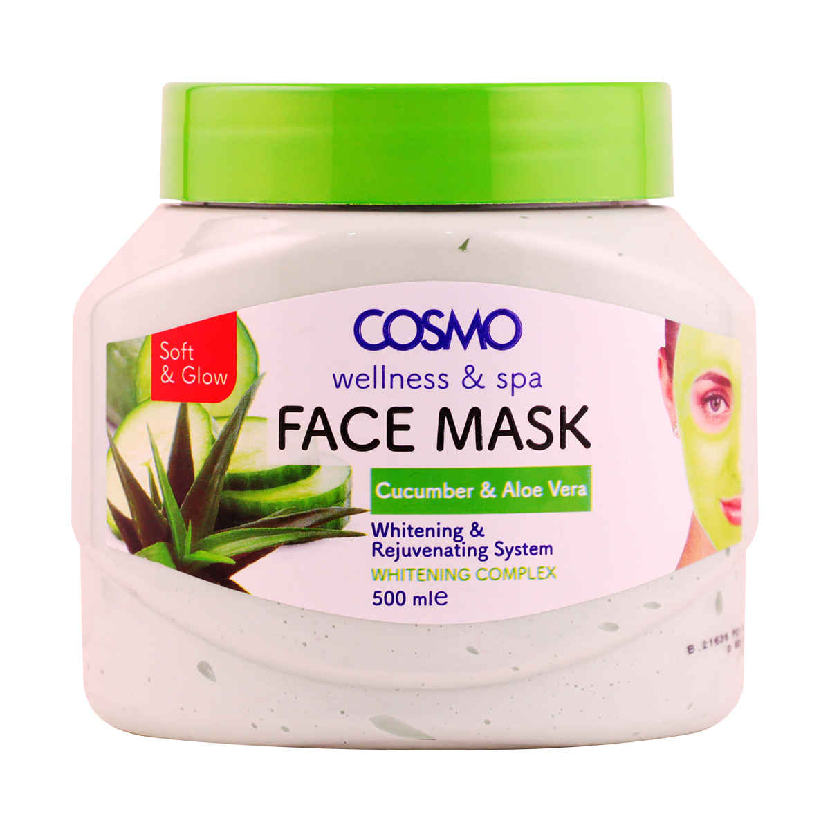 Buy Cosmo Wellness & Spa Face Mask Cucumber and Aloe Vera (500 ml) - Purplle