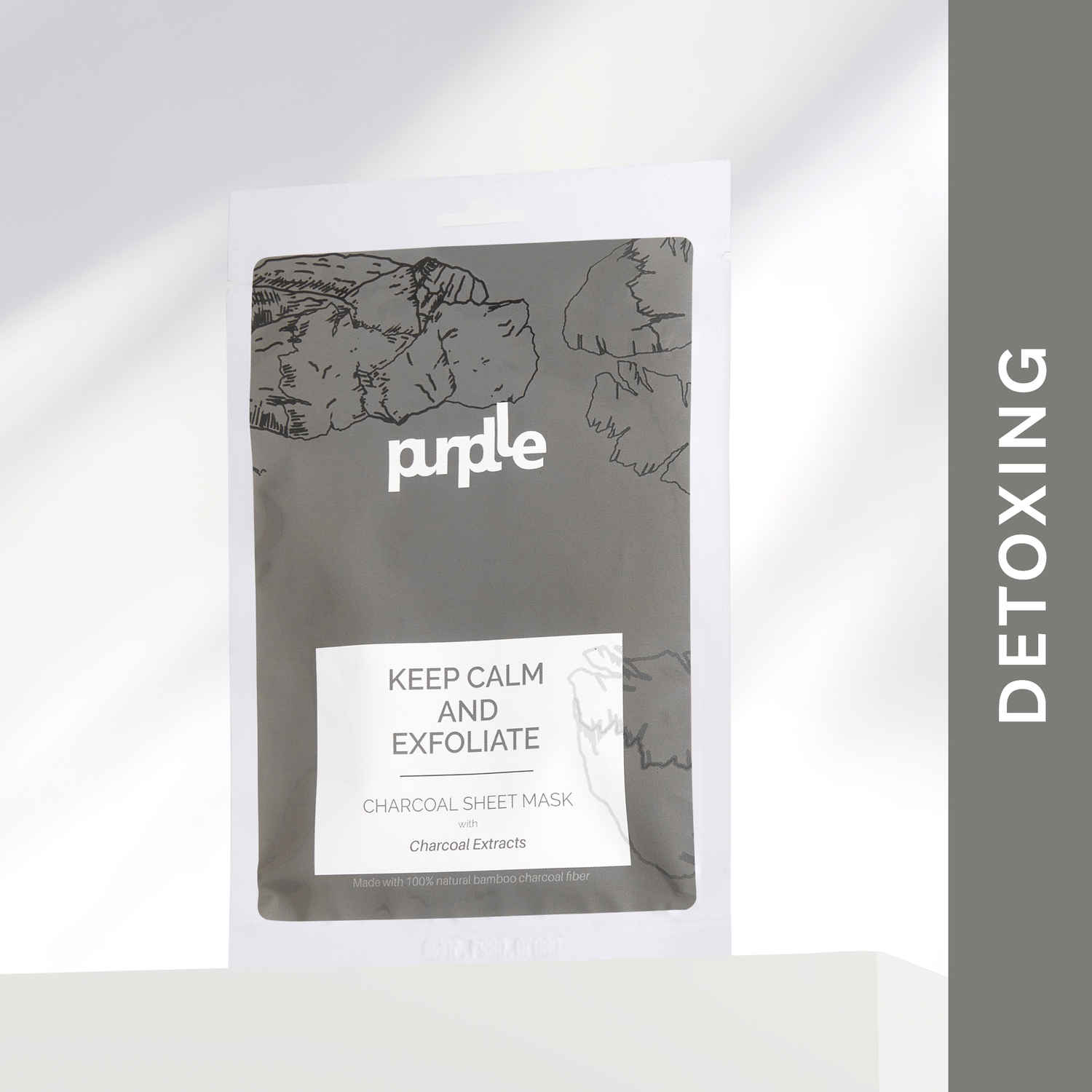 Buy Purplle Keep Calm And Exfoliate Charcoal Sheet Mask with Charcoal Extracts (20 ml) - Purplle