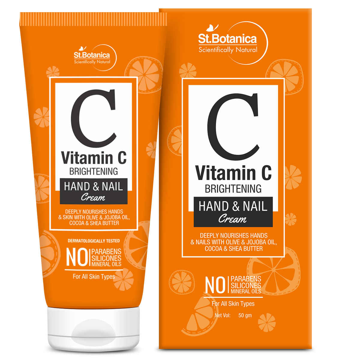 Buy StBotanica Vitamin C Brightening Hand and Nail Cream, Deeply Nourish Dry Hand & Skin With Olive & Jojoba Oils, Cocoa & Shea Butter - Purplle