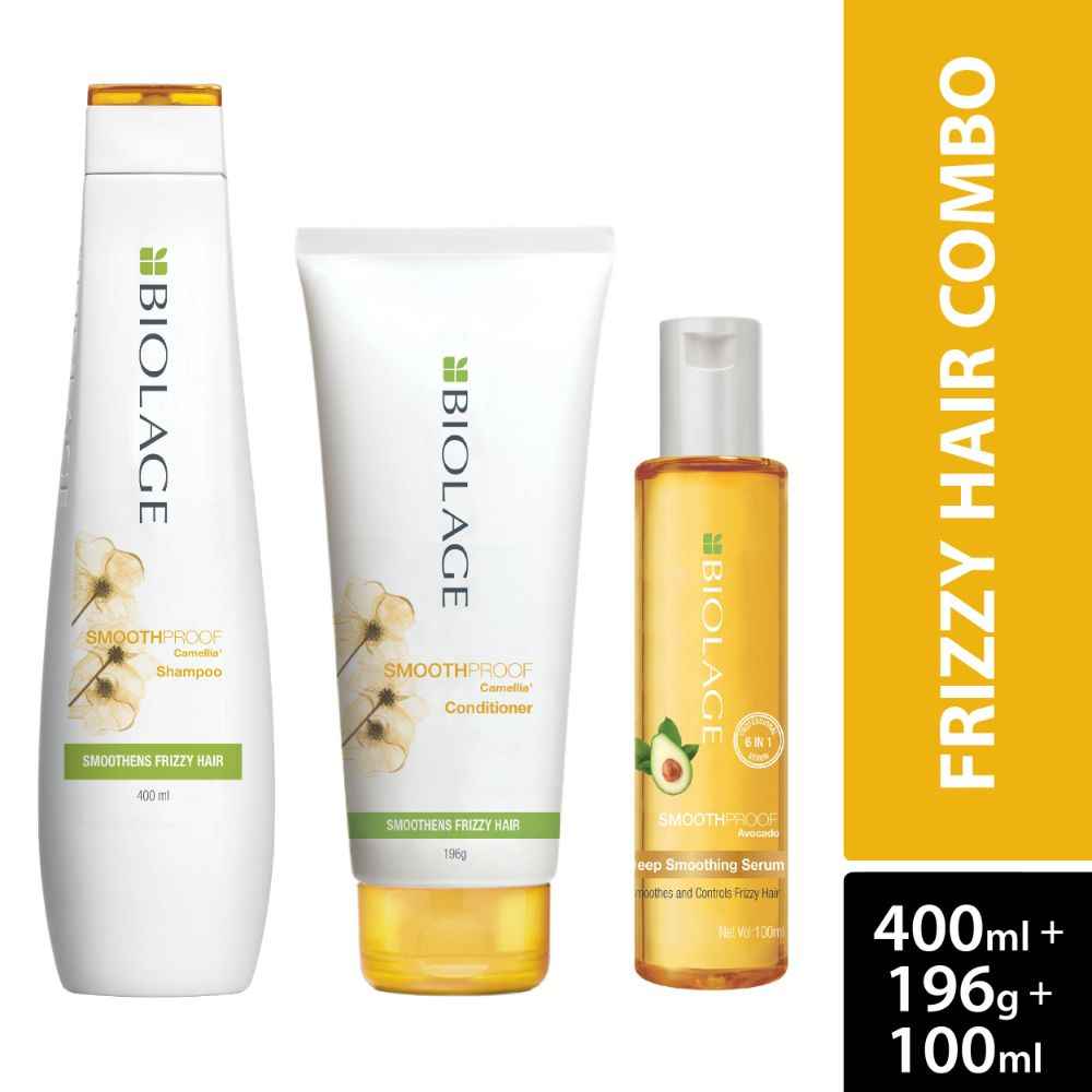 Buy Matrix Biolage Smoothproof Shampoo + Conditioner + Serum - Purplle