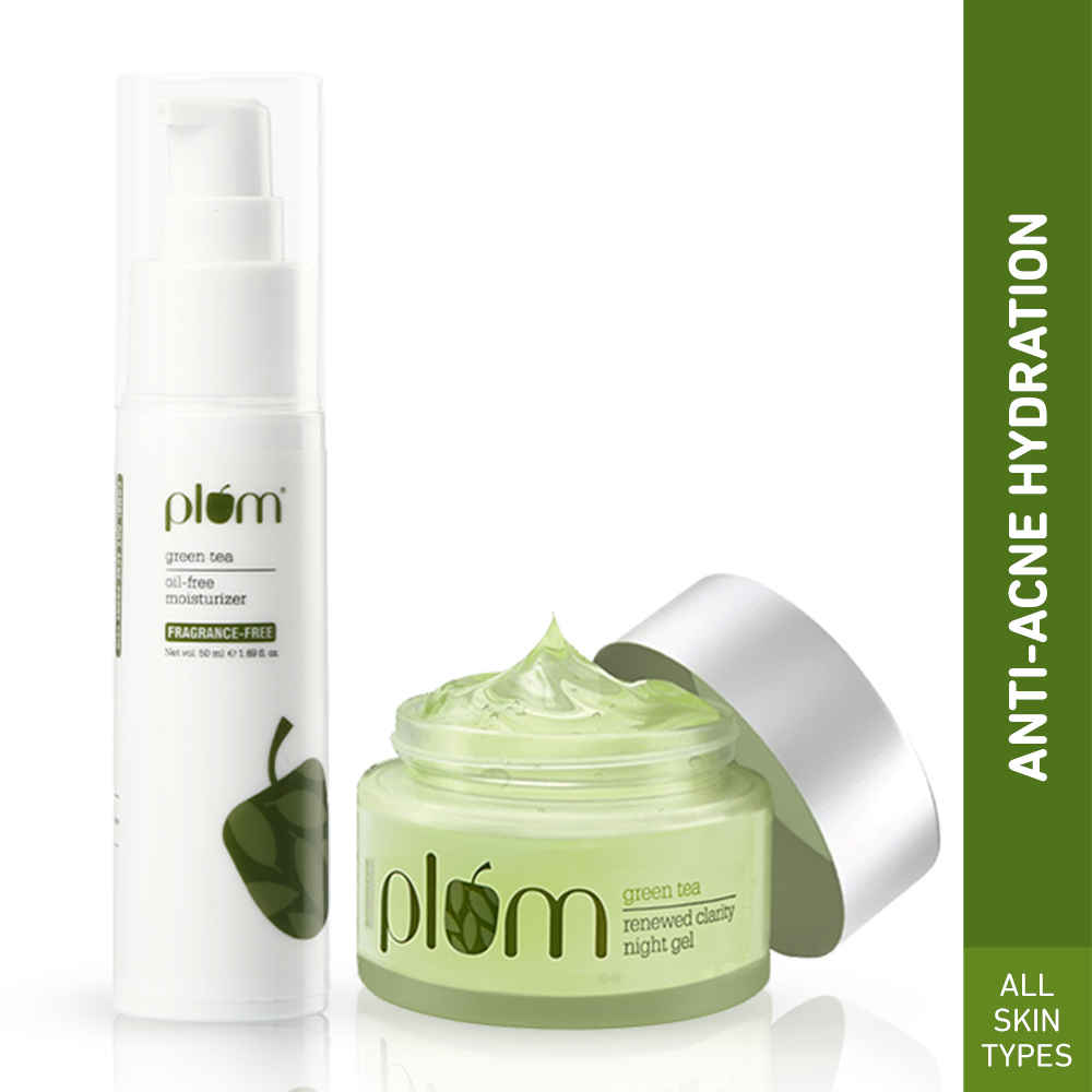 Buy Plum Green Tea - Day & Night Oil-Free Moisturizer Duo | For all-day hydration | Paraben-Free Combo of 2 - Purplle