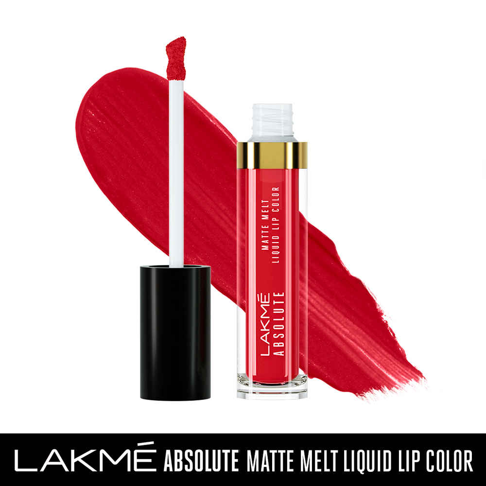 Buy Lakme Absolute Matte Melt Liquid Lip Color, Firestarter Red, 6 ml - Purplle