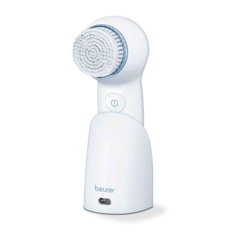 Buy Beurer FC 65 Pureo Deep Clear facial brush with 2 function levels vibrating and pulsating | 3 speed settings | Battery-powered | Blue LED light | 3 Years Warranty - Purplle
