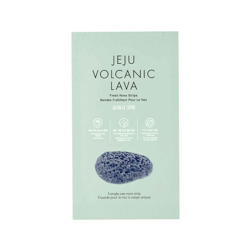 Buy The Face Shop Jeju Volcanic Lava Fresh Nose Strips, nose patches to remove blackheads & whiteheads 7 pieces - Purplle