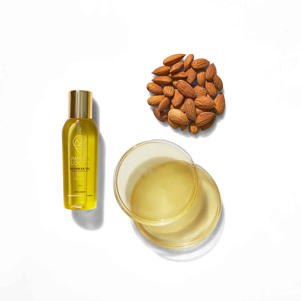 Buy Pahadi Local Badam Ka Tel - Sweet Almond Oil (50 ml) - Purplle